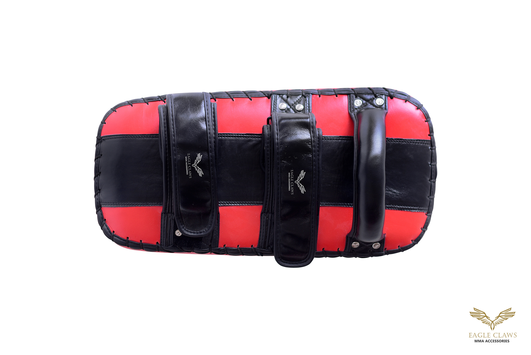 thai kick pads – black/red