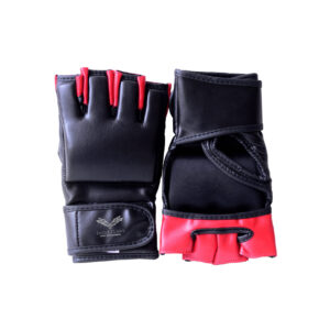 mma gloves – black/red