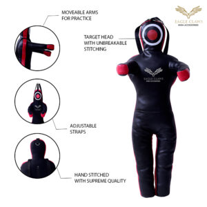 grappling dummy – black/red standing full body